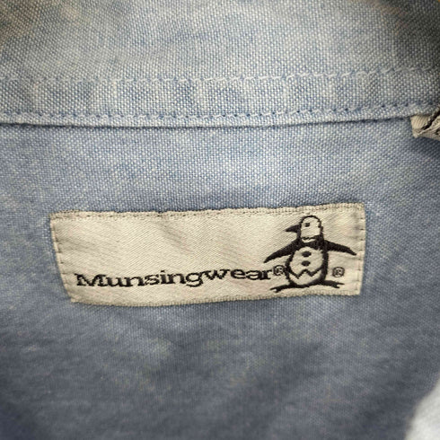 マンシングウェア Munsingwear PRIME EVENT GROUP PEG 刺繍 シャンブレー B.D シャツ メンズ import:XL