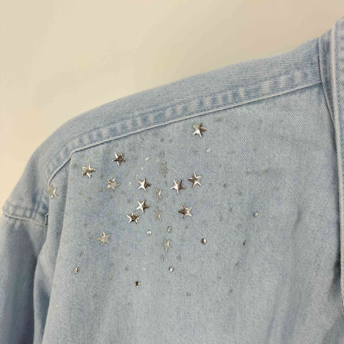 CHRISTINE ALEXANDER スター スタッツ ボタンダウン L/S デニム シャツ メンズ import:XL