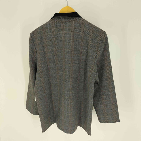 アルフレッドダナー ALFRED DUNNER USA製 襟パイル 切替 チェック 2B テーラード ジャケット レディース US:12