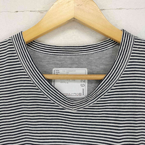 サカイ Sacai キュプラポケット ボーダーVネックTシャツ メンズ JPN:1