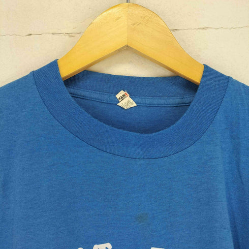 スクリーンスターズ SCREEN STARS 80s USA製 フロッキープリントクルーネックTシャツ メンズ JPN:L