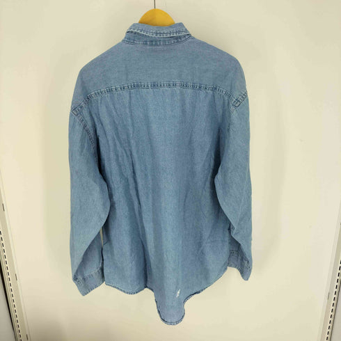 PORT and COMPANY 企業ロゴプリント ボタンダウン デニム L/S シャツ メンズ 2XL