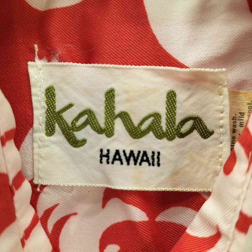KAHARA HAWAII製 トロピカル柄 アロハシャツ 襟芯 メンズ JPN:S