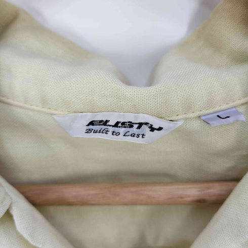 RLISTY 開襟 オープンカラー コットンリネンシャツ メンズ import:L