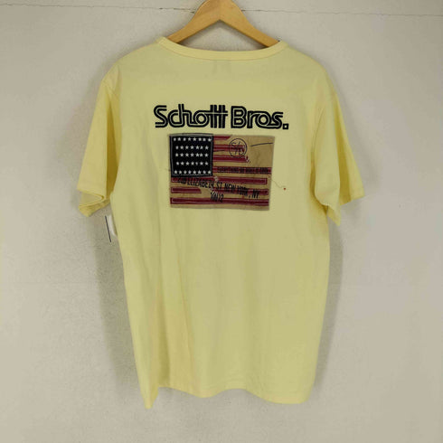 ショットブロス SCHOTT BROS. ダメージアメリカンフラッグ クルーネックTシャツ メンズ JPN:XL