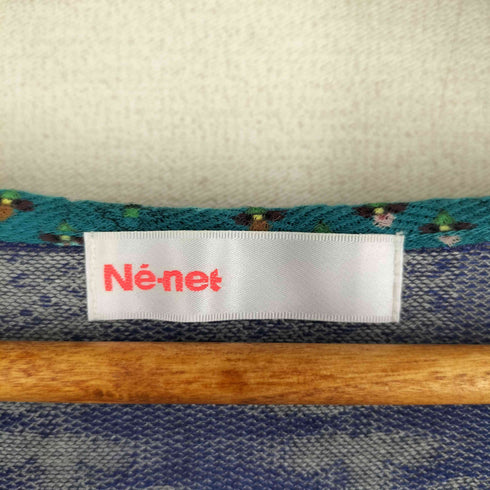 ネネット Ne-net ボーダー柄 スリット ノースリーブワンピース レディース JPN:2