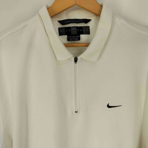 ナイキゴルフ NIKE GOLF sphere ロゴ刺繍 ジップアップポロシャツ メンズ import:XL