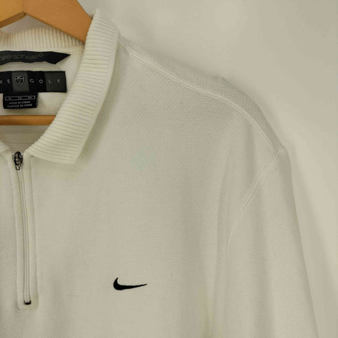 ナイキゴルフ NIKE GOLF sphere ロゴ刺繍 ジップアップポロシャツ メンズ import:XL