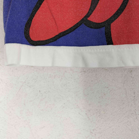 80-90s シングルステッチ キャラクタープリントクルーネックTシャツ メンズ