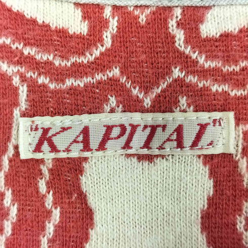 キャピタル KAPITAL 総柄ジャガード リネンカラー ノースリーブニット レディース JPN:0