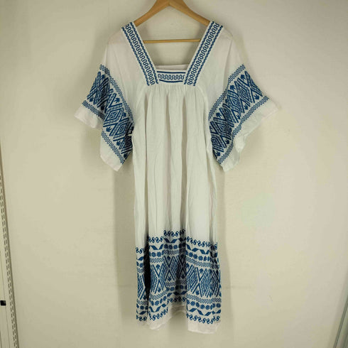 navasana インドコットン刺繍ワンピース レディース FREE