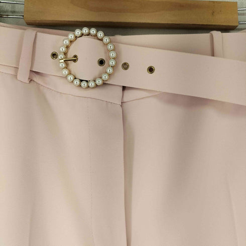 ザラ ZARA フェイクパールベルト付きパンツ レディース JPN:L