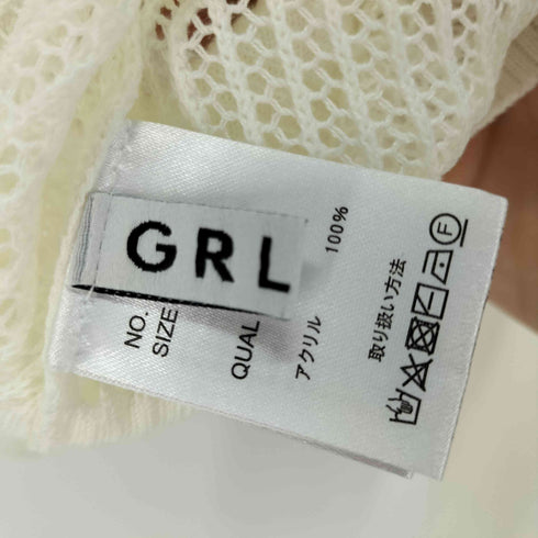 グレイル GRL 透かし編みショート丈ニットカーディガン レディース FREE