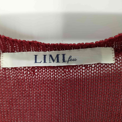 リミフゥ LIMI feu レーヨンリネンニット 変形 肩だし レディース