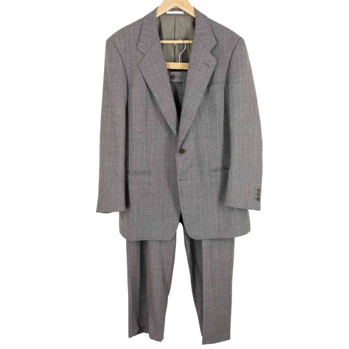 アントニオフスコ ANTONIO FUSCO 日本製 PURE NEW WOOL ピンストライプ テーラードジャケット 1タックスラックス セットアップ メンズ 98AB6