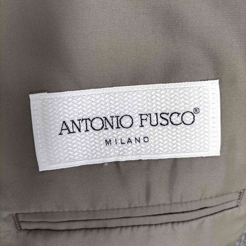 アントニオフスコ ANTONIO FUSCO 日本製 PURE NEW WOOL ピンストライプ テーラードジャケット 1タックスラックス セットアップ メンズ 98AB6