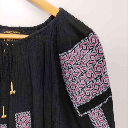 Cloth & Cross 刺繍スモッキングスモック レディース