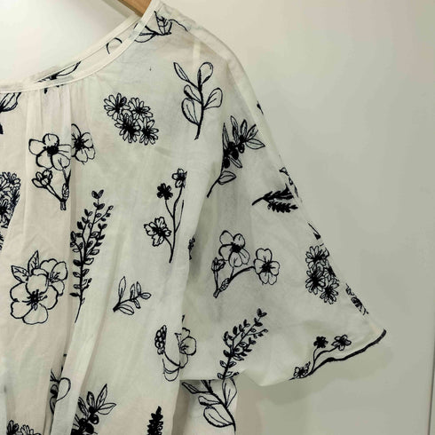 ロワズィール LOISIR フラワー 刺繍 ワイドワンピース レディース