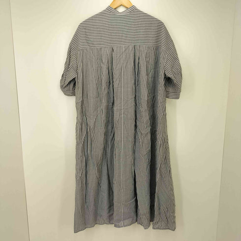 ノータデラマノシニストラ nota della mano sinistra S/S ストライプ マキシ シャツワンピース レディース