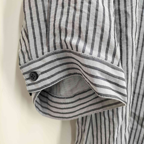 ノータデラマノシニストラ nota della mano sinistra S/S ストライプ マキシ シャツワンピース レディース