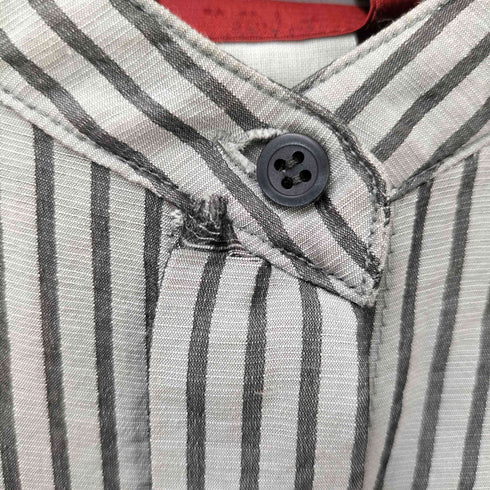 ノータデラマノシニストラ nota della mano sinistra S/S ストライプ マキシ シャツワンピース レディース