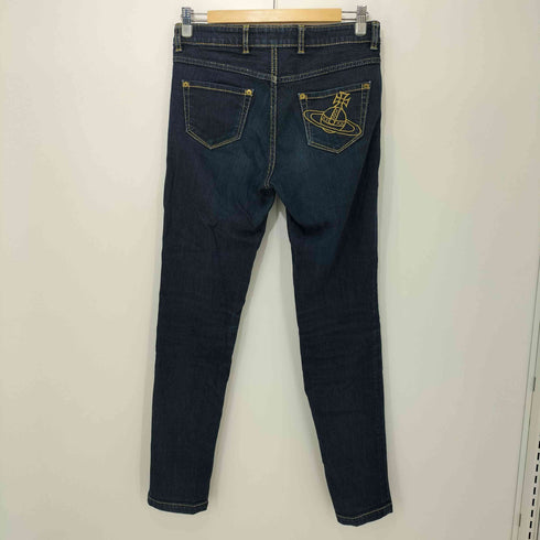 ヴィヴィアンウエストウッド Vivienne Westwood バックポケットオーブ刺繍 スキニーデニム レディース 2