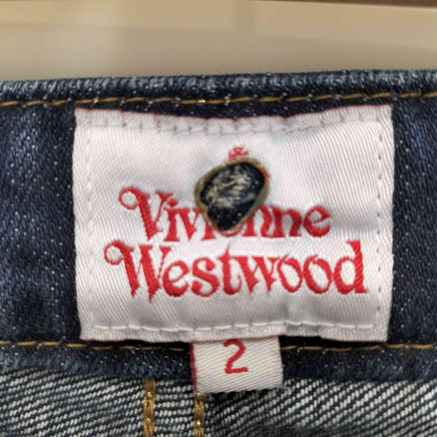 ヴィヴィアンウエストウッド Vivienne Westwood バックポケットオーブ刺繍 スキニーデニム レディース 2