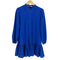 ザラ ZARA BLUISH RUFFLED SHIRT DRESS レディース import:M