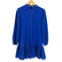 ザラ ZARA BLUISH RUFFLED SHIRT DRESS レディース import:M