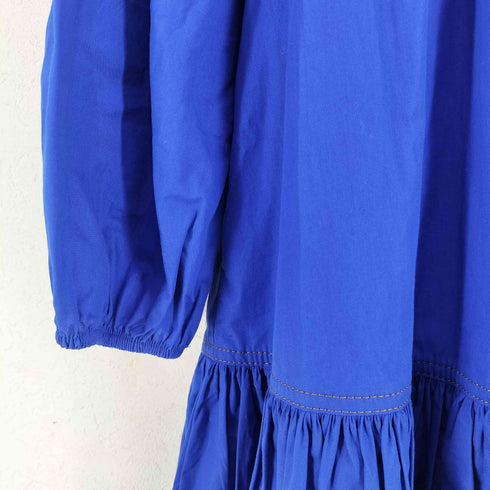 ザラ ZARA BLUISH RUFFLED SHIRT DRESS レディース import:M