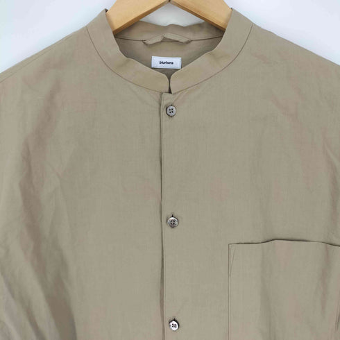 ブラームス BLURHMS Stand Collar Cuffsless Shirt スタンドカラーカフスレスシャツ メンズ JPN:3