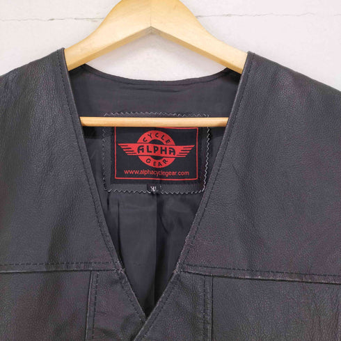 CYCLE ALPHA GEAR レザーベスト メンズ JPN:XL
