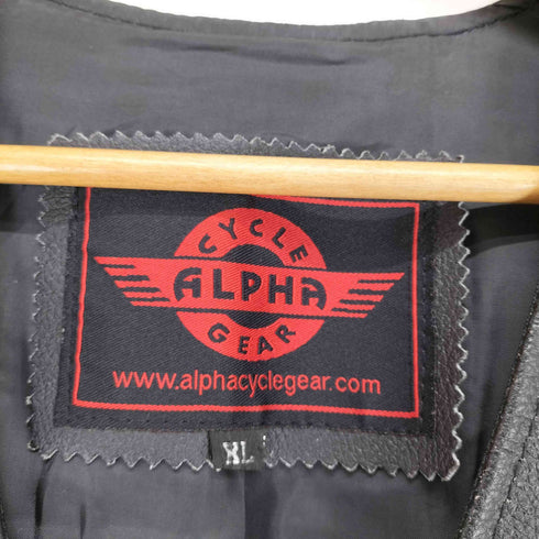CYCLE ALPHA GEAR レザーベスト メンズ JPN:XL