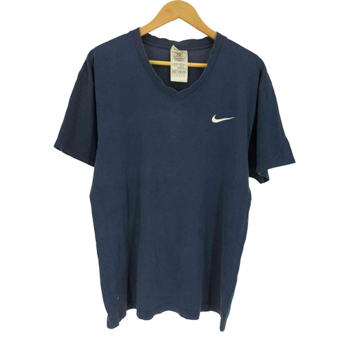 ナイキ NIKE 90S スウッシュ 刺繍 Vネック S/S Tシャツ メンズ import:L