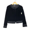 ランバンコレクション LANVIN COLLECTION ノーカラーベロアジャケット レディース JPN:38