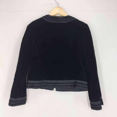 ランバンコレクション LANVIN COLLECTION ノーカラーベロアジャケット レディース JPN:38