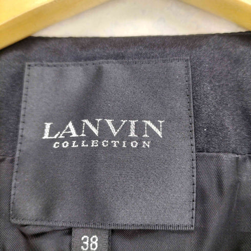 ランバンコレクション LANVIN COLLECTION ノーカラーベロアジャケット レディース JPN:38