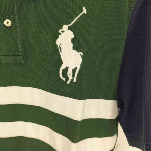 ポロバイラルフローレン Polo by RALPH LAUREN ビッグポニー 刺繍 サイドライン No3 ポロシャツ メンズ import:XL