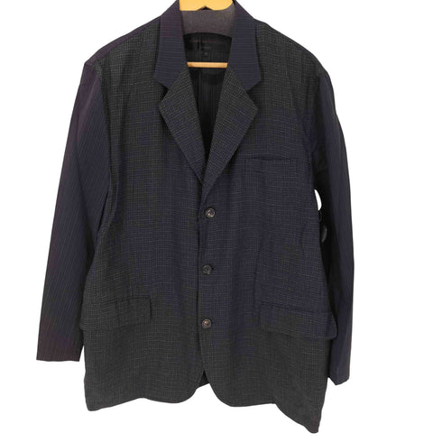 コムデギャルソンオム COMME des GARCONS HOMME 90s AD1997 田中オム 田中期 金文字タグ 背抜 異素材切替3Bテーラードジャケット オーバーサイズ メンズ JPN:M