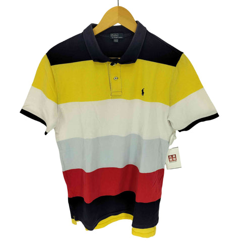 ポロバイラルフローレン Polo by RALPH LAUREN ポニー刺繍 マルチカラー S/S ポロシャツ メンズ import:XL