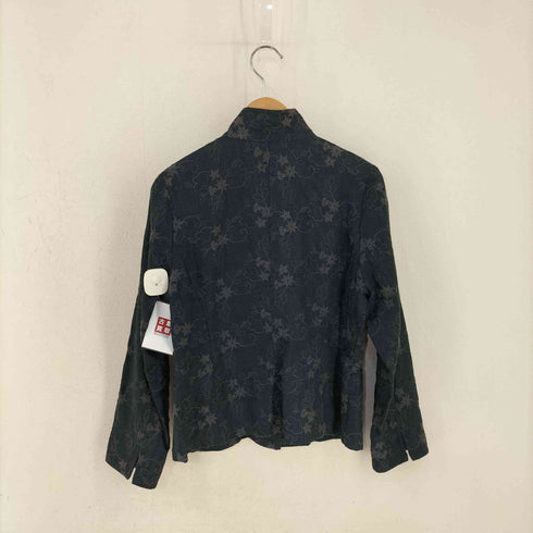 deauville 花柄刺繍 リネンシャツ レディース