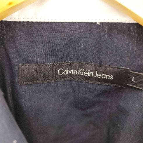 カルバンクラインジーンズ Calvin Klein Jeans レギュラーカラー ベーシック S/S シャツ メンズ import:L