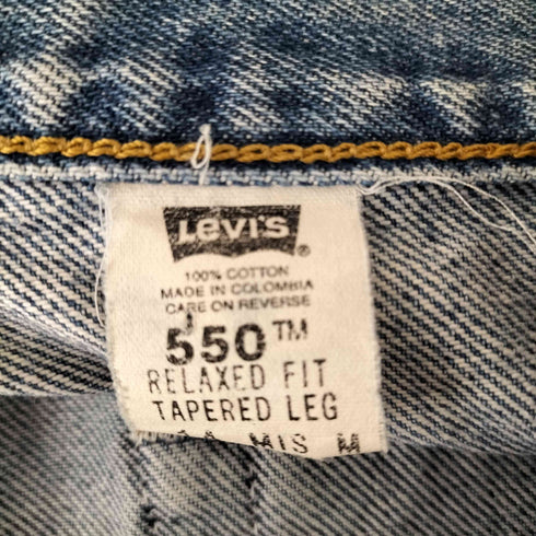 リーバイス Levis 550 ボタン裏748 02月07製 RELAXED FIT フロントデザインジップフライデニム メンズ JPN:M