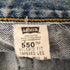 リーバイス Levis 550 ボタン裏748 02月07製 RELAXED FIT フロントデザインジップフライデニム メンズ JPN:M