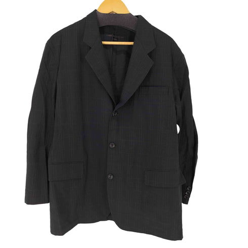 コムデギャルソンオム COMME des GARCONS HOMME 90s AD1996 田中オム 田中期 金文字タグ アーム切替チェック3Bテーラードジャケット メンズ JPN:M