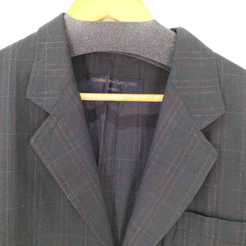 コムデギャルソンオム COMME des GARCONS HOMME 90s AD1996 田中オム 田中期 金文字タグ アーム切替チェック3Bテーラードジャケット メンズ JPN:M