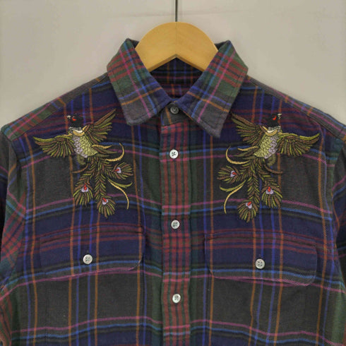 ポロラルフローレン POLO RALPH LAUREN 刺繍 フラップポケットウールシャツ メンズ JPN:XS