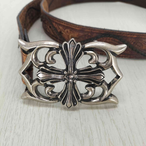 Resistol Western Belt カービングレザーベルト メンズ 36/90