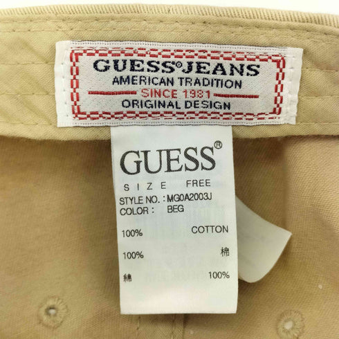 ゲス GUESS TRIANGLE LOGO CANVAS 6 PANEL CAP レディース FREE