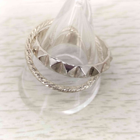 ORNER / オルネー Anneau Goujon&Code Ring 2連リング メンズ 16-17号